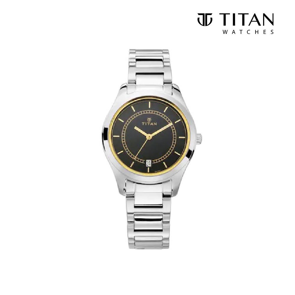 Titan silver metal analog watch hotsell