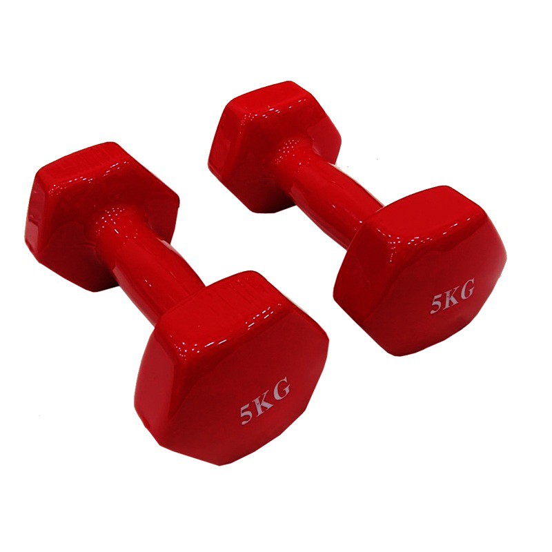 Dumbbell Vinyl Coated for 5kg 1pair Assorted Color with Free