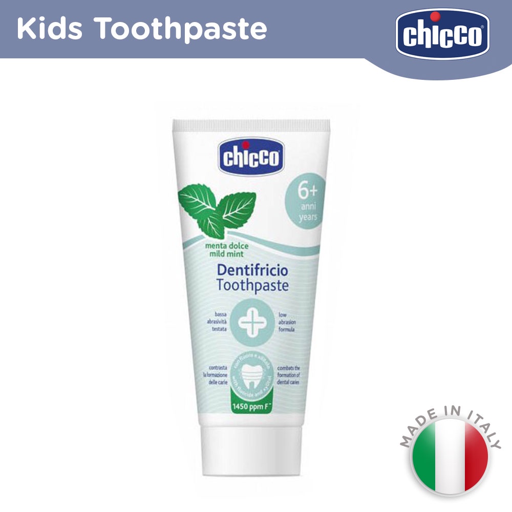 Chicco Mild Mint Toothpaste for Kids with Fluoride 50ml (EXPIRATION