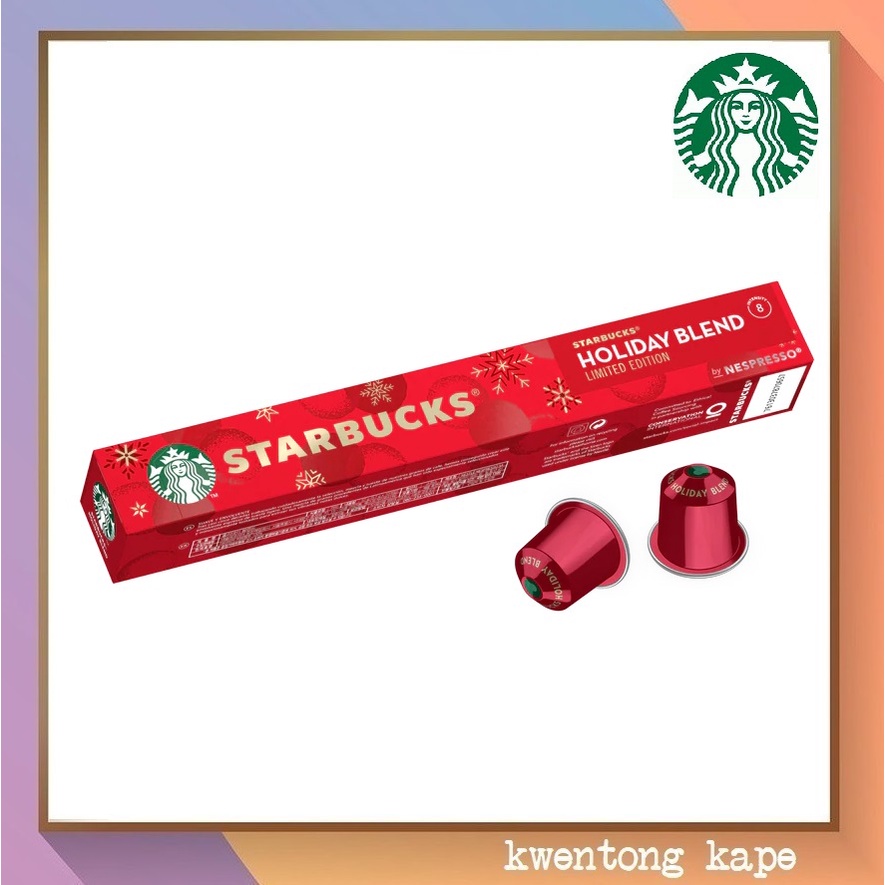 STARBUCKS NESPRESSO HOLIDAY BLEND COFFEE PODS STARBUCKS NESPRESSO PODS NESPRESSO CAPSULES
