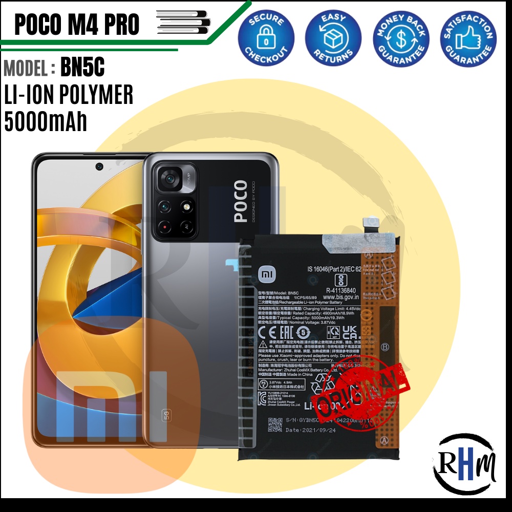 POCO M4 Pro Battery, Model: BN5C 5000mAh Original Quality Li-Polymer