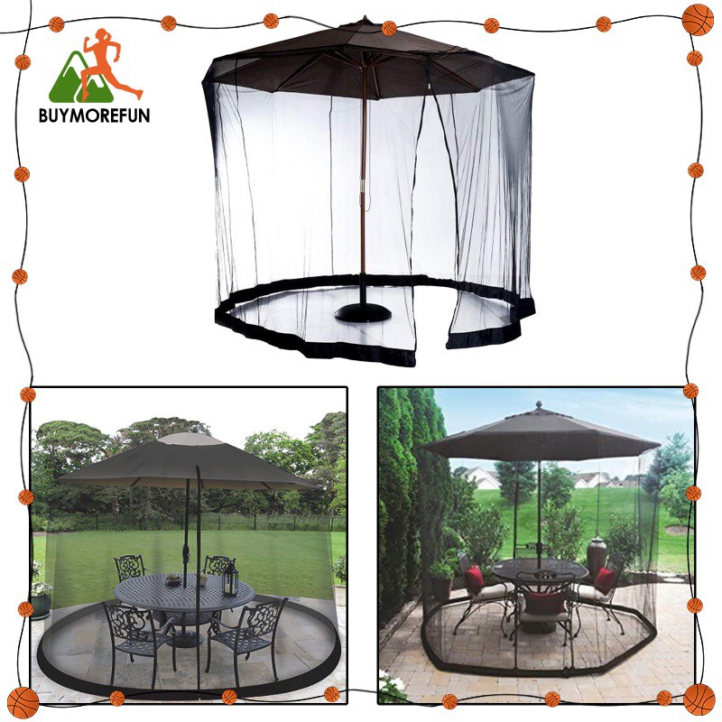 [BuyMoreFun] 9.8FT Umbrella Table Screen Cover Mosquito Net Outdoor
