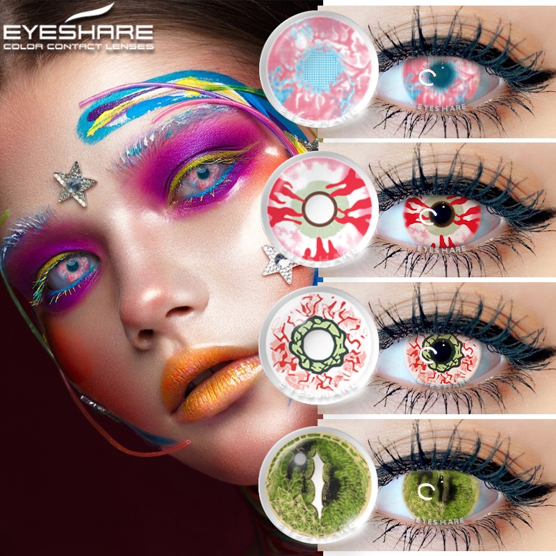 Eyeshare Color Eye Contact Lenses 1 Pair Anime Cosplay Colored Lenses ...