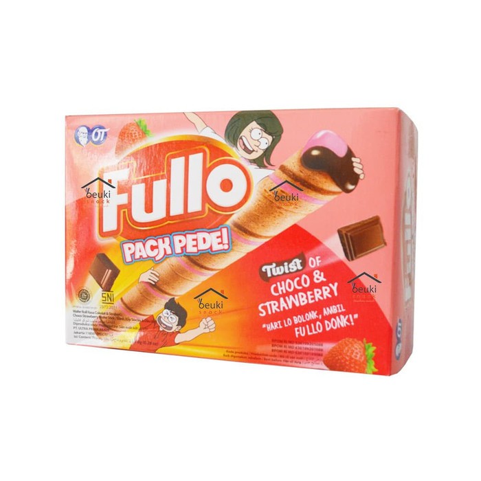 Fullo Pack Confident Choco & Strawberry 24x8gr - Wafer Roll | Shopee ...