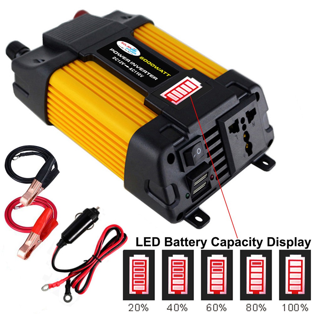 DC 12V to AC 220V / 110V Car Power Inverter 300W / 4000W Modified Sine ...
