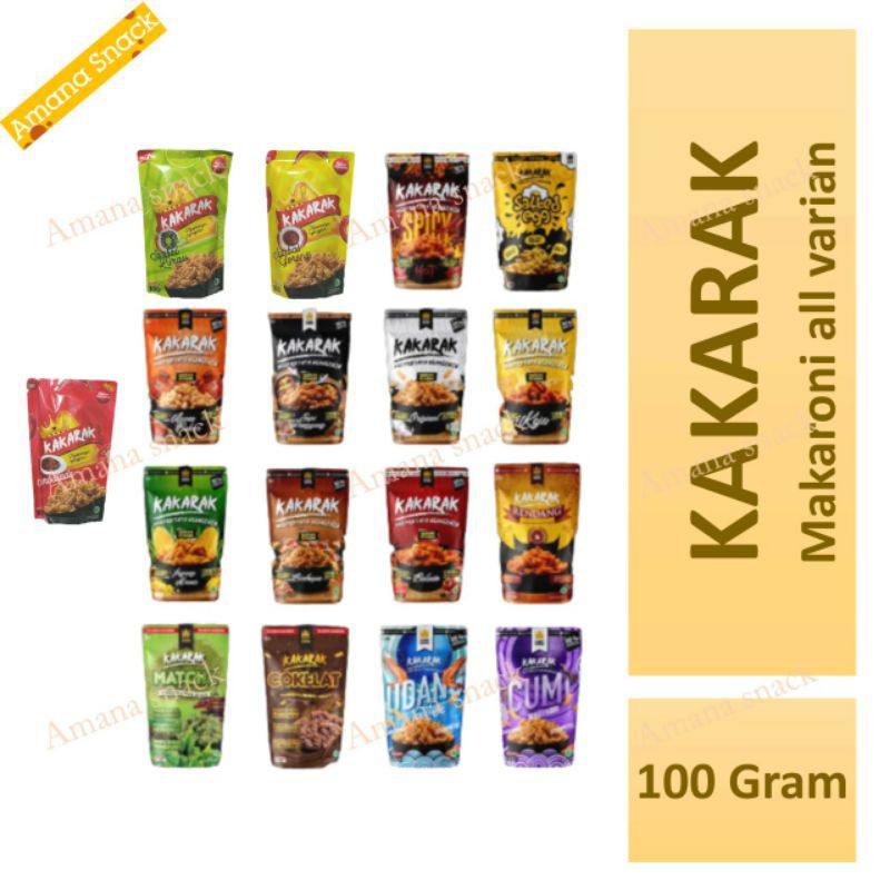 Kakarak Macaroni Fusilli all variants - chocolate, matcha, shrimp ...
