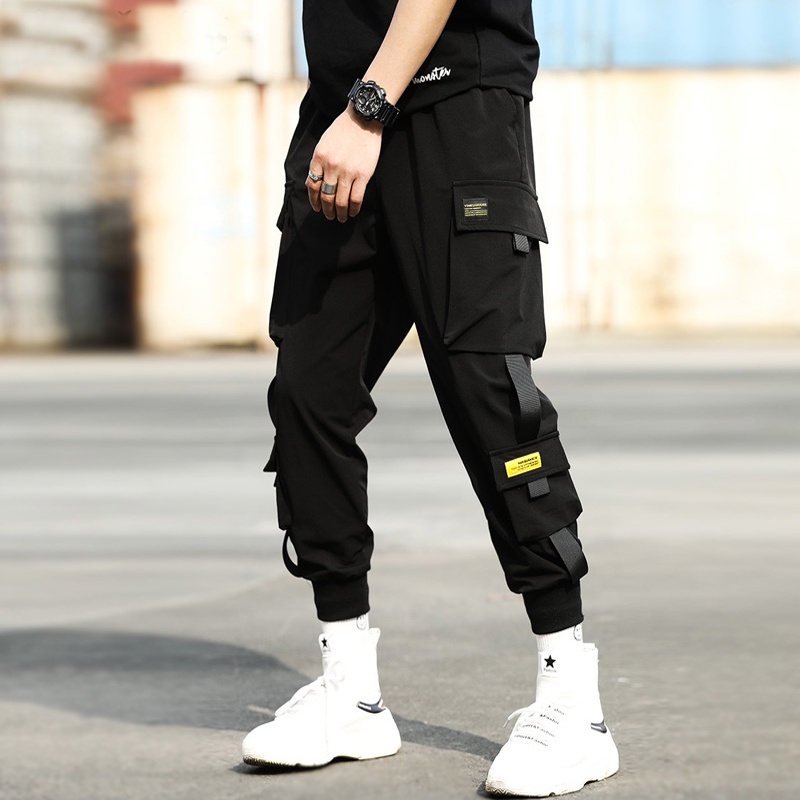 S-5XL】Unisex Jogging men Overalls Plus Size Cargo Pants Men Multi