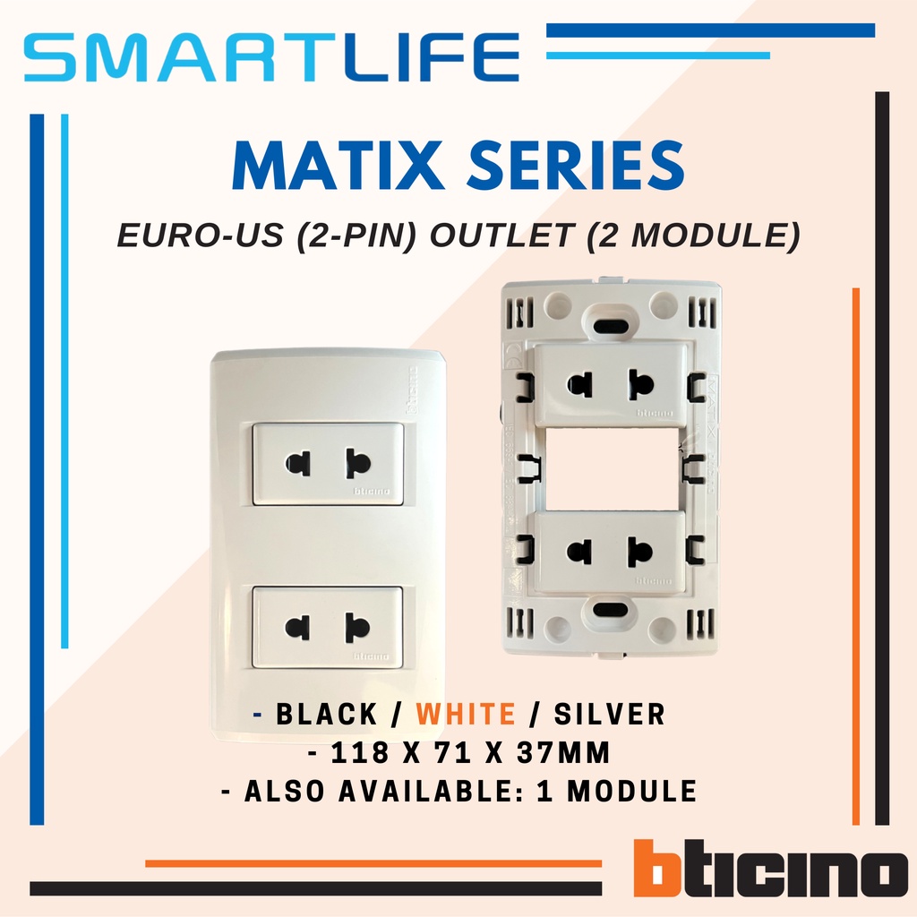 Bouton Normalement Ouvert, Interrupteur Poussoir 1P 1M 16A, Compatible Avec Bticino Living Light, 1 Place/module (4 Pièces, Noir