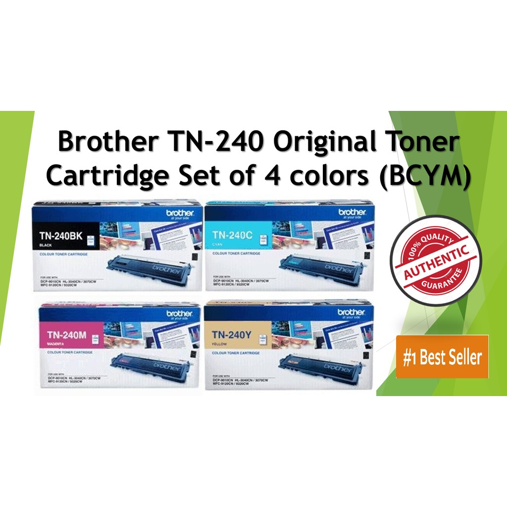 Brother TN-240 Original Toner Cartridge Set of 4 colors (BCYM) | Shopee ...
