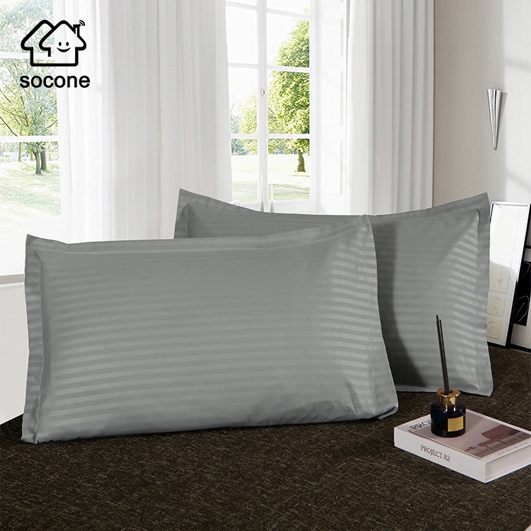 Socone Elegant Plain Stripe Hotel Quality 20x30 Pillow Case Home Decor Shopee Philippines