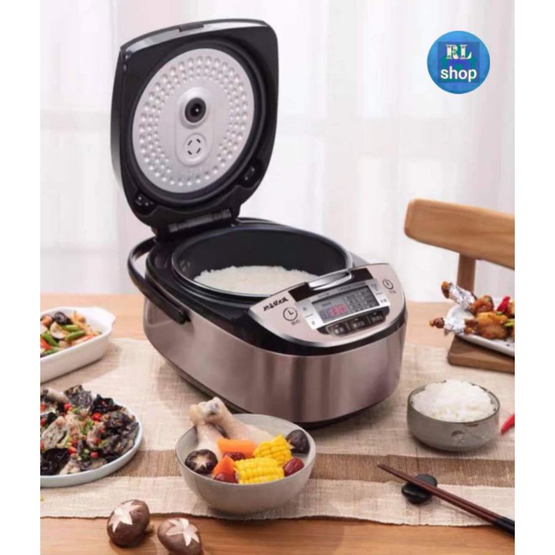 Midea Mb-fs5017 10 Cup Smart Multi-cooker/Rice Cooker/Maker & Steamer &  Slow Cooker, Brushed Brown, 5Qt/875W