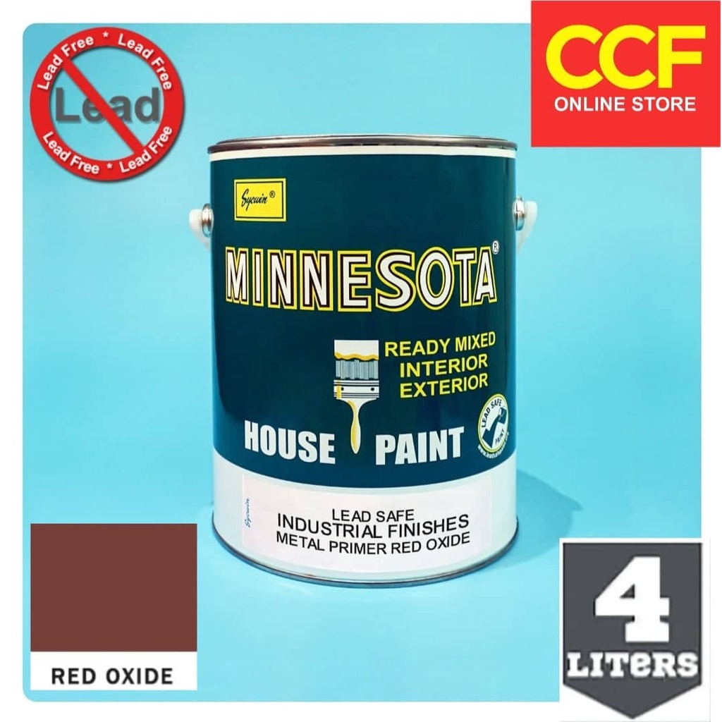 Minnesota Metal Primer Red Oxide Paint 4 Liters Shopee Philippines