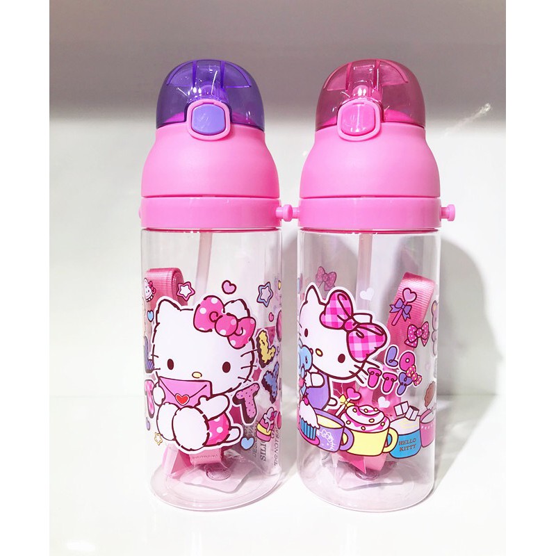 hello kitty drink bottle tumble with sling straw 450ml | Shopee Philippines