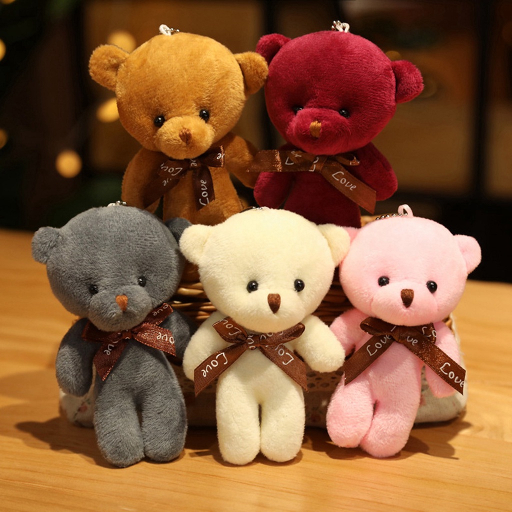 Very cute Teddy Bear Wearing a Bow Keychain, accessory for Hanging ...