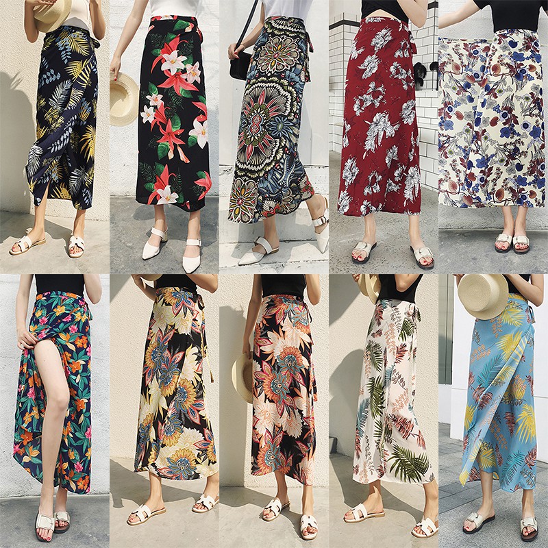 Floral skirt shopee best sale