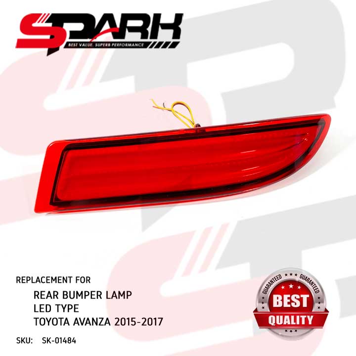(PAIR) Rear Bumper Lamp Rear Brake Light LED for Toyota Avanza 2015 ...