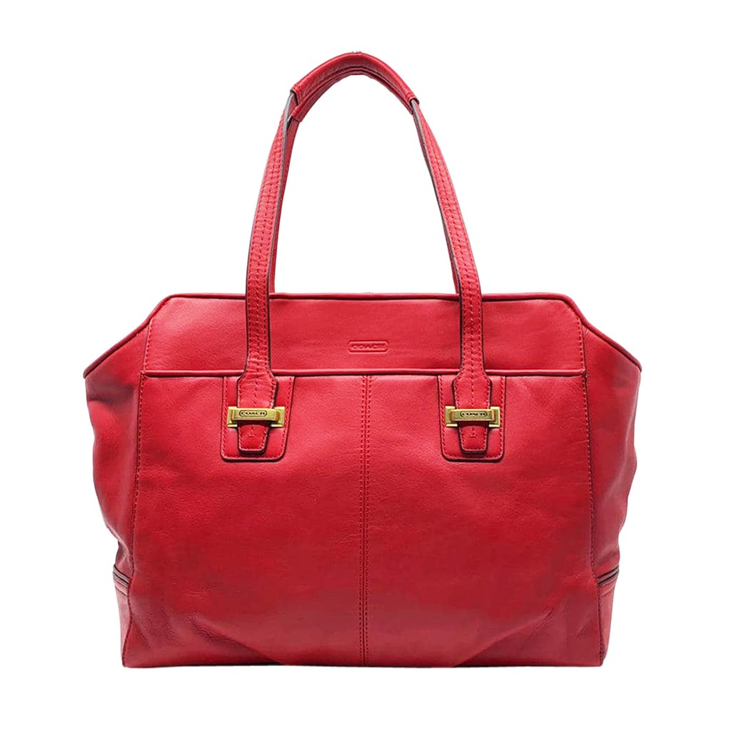 Coach 2024 Taylor Gathered Leather Alexis Carryall 25252 Red