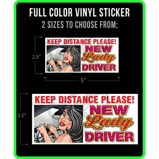New Lady Driver Full Colour Vinyl Sticker_Two Sizes to Choose from ...