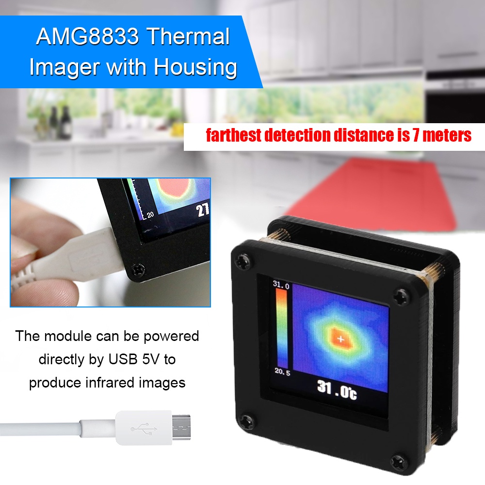 AMG8833 Upgrade Infrared Thermal Imager IR Thermal Imaging Camera ...