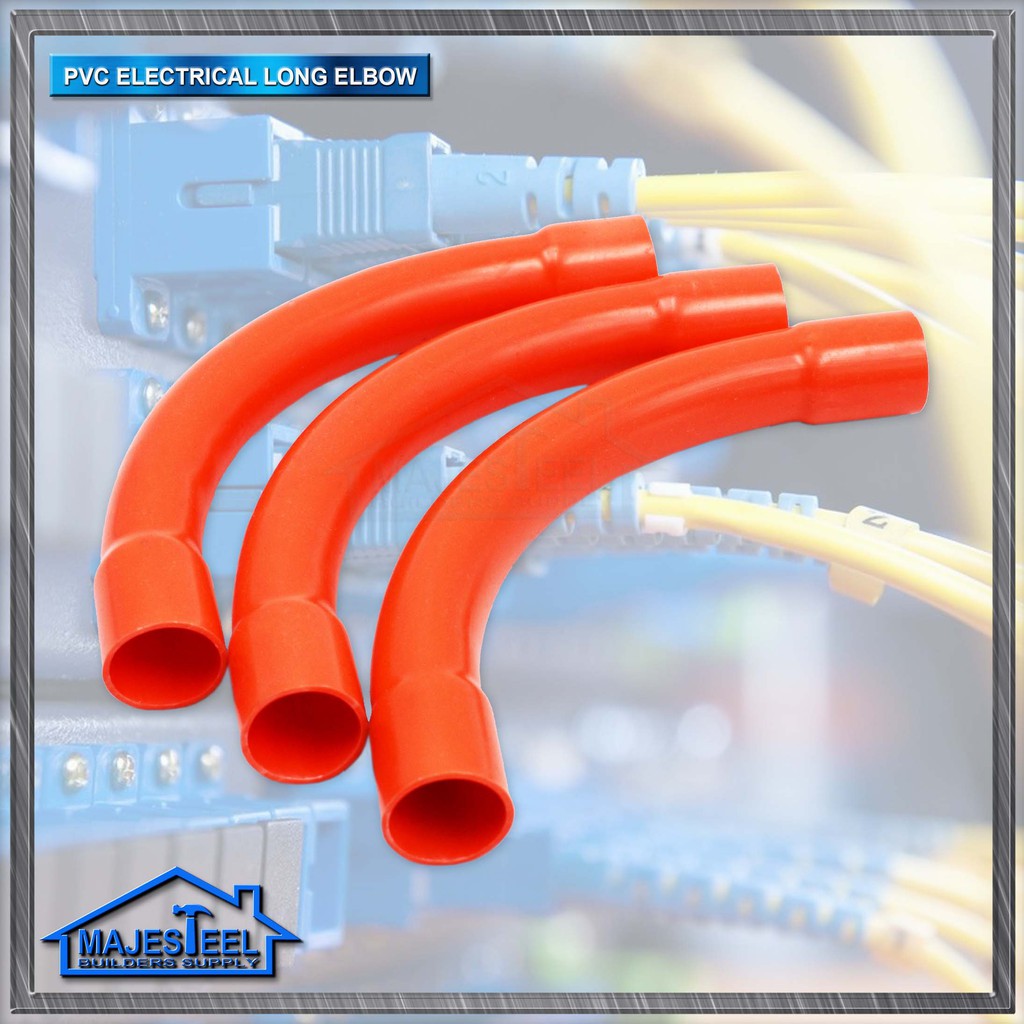 PVC Orange Long Elbow for Electrical Pipe Fittings 11/2'' , 2