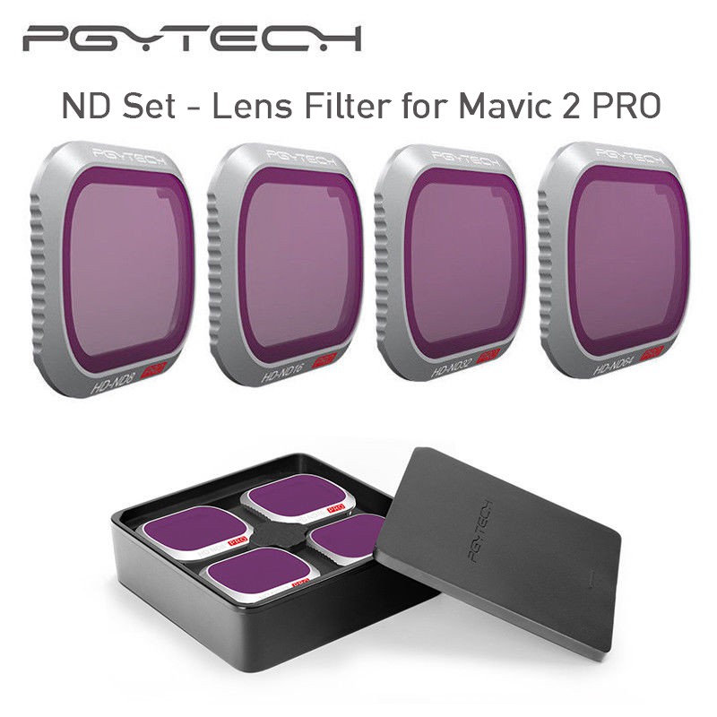 PGYTECH Camera Lens Filters ND8/16/32/64 Set for DJI Mavic 2 PRO ...