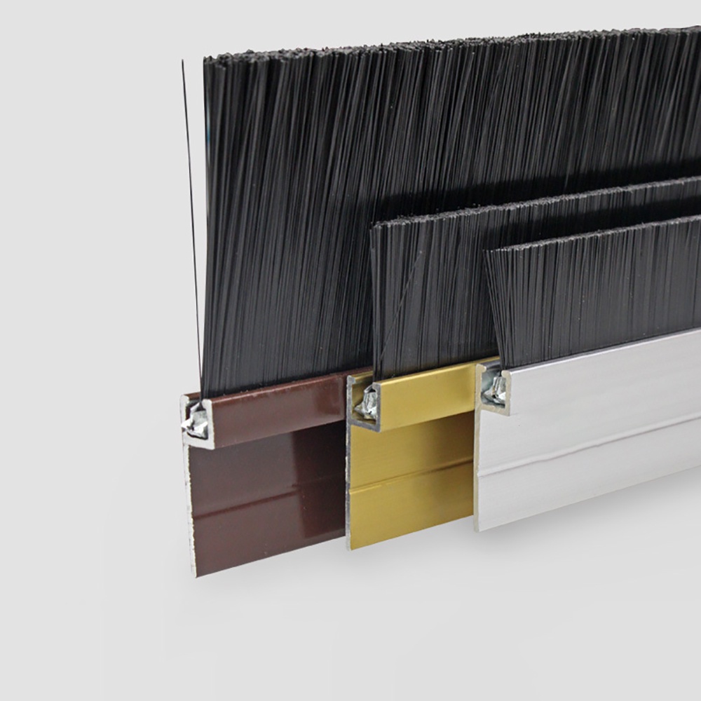 1m Aluminum Alloy Brush Sealing Strip Fixed Bedroom Door Bottom Sound