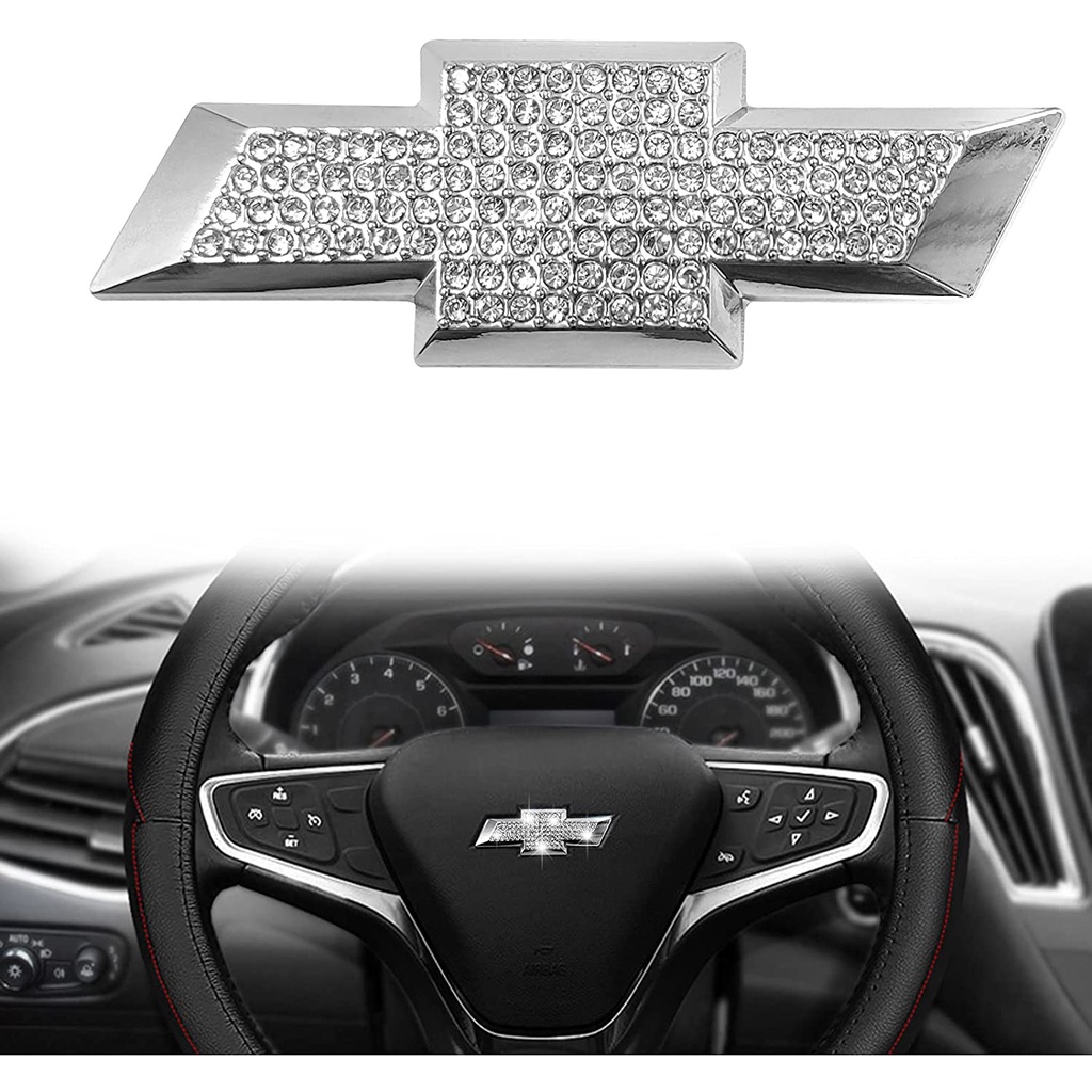 Rhinestone chevy emblem on sale steering wheel