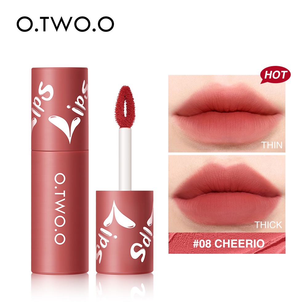 O.TWO.O Lip Tint Matte Velvet Lip Clay Soft 12 Shades Lip Mud Cream ...