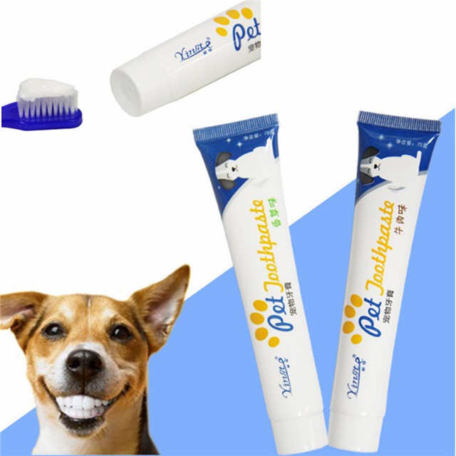 75g natural pet toothpaste dog cat toothpaste tooth cleaning oral care ...