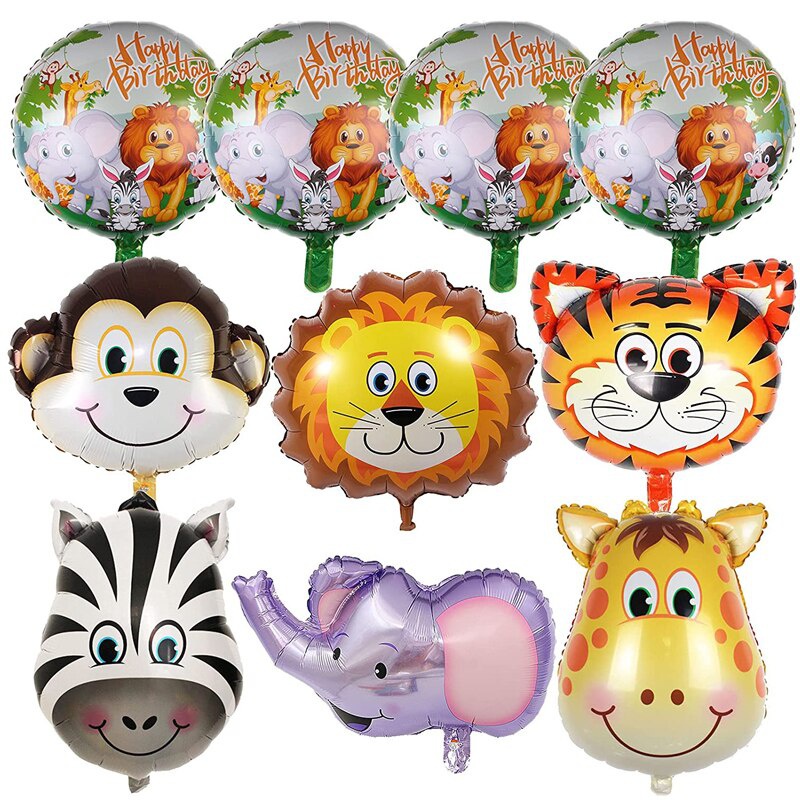 Giant Safari Animal Balloons for Boy Kids Jungle Baby Shower Wild One ...