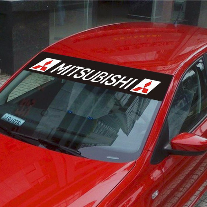 Ralliart MIVEC Modified Car Front Reflective Windshield Stickers for ...