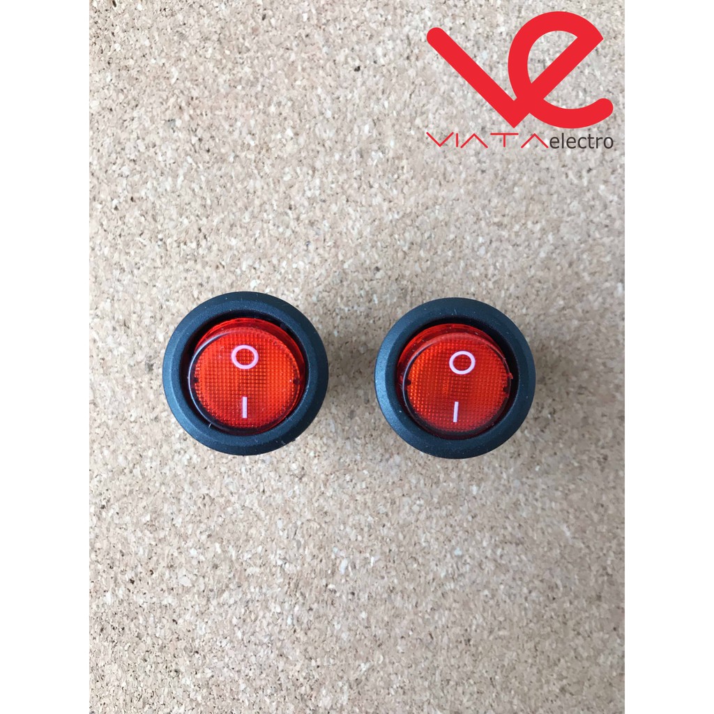 3 PIN ROUND SWITCH PLUS LIGHT DIAMETER 2cm ON/OFF 6A 250VAC 10A 125V ...