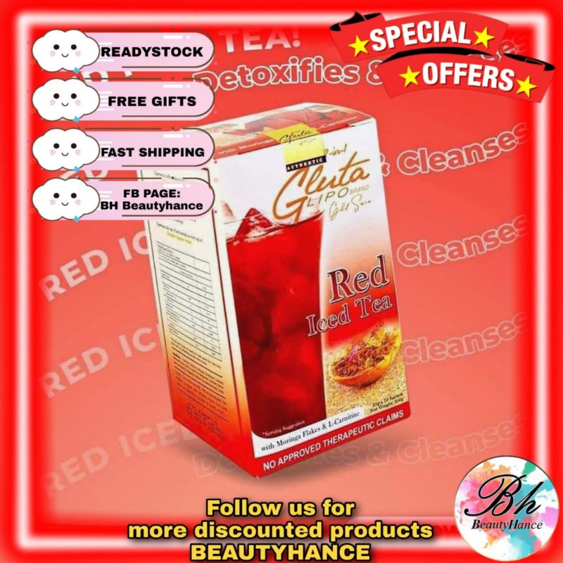 GLUTA LIPO GOLD SERIES RED ICED TEA (10 SACHET) Shopee Philippines