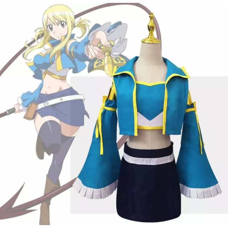 [ Costume ] • Lucy Heartfilia Fairytail Anime Cosplay Costume | Shopee ...