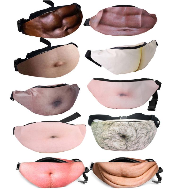 Men's hairy belly outlet fanny pack