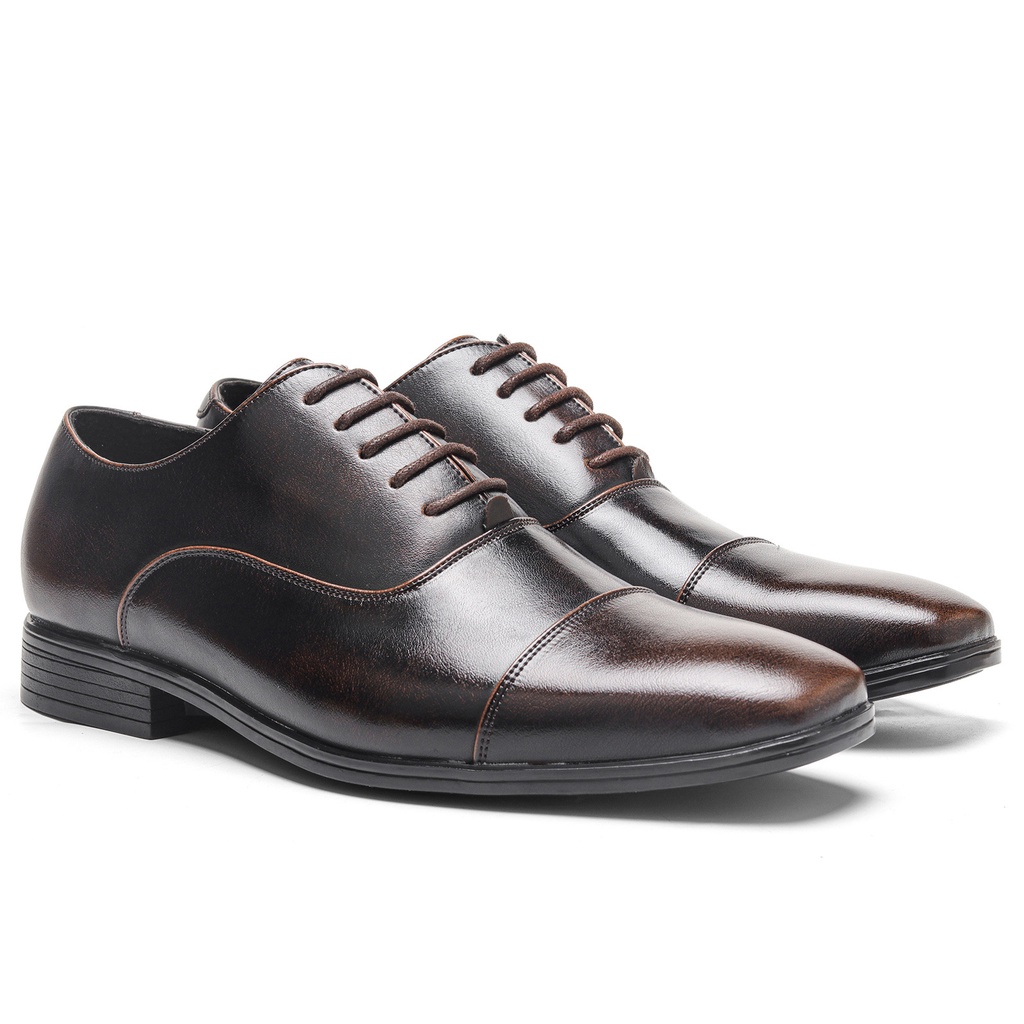 Square Toe Derby Shoes Men's Business Shoes Comfortable Classic British  Leather Shoes Retro Color Polishing Dress Shoes