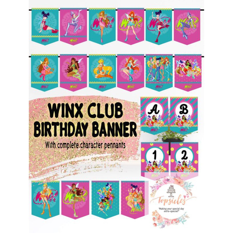 Winx Club Customized Birthday Banner with Free Name of the Celebrant ...
