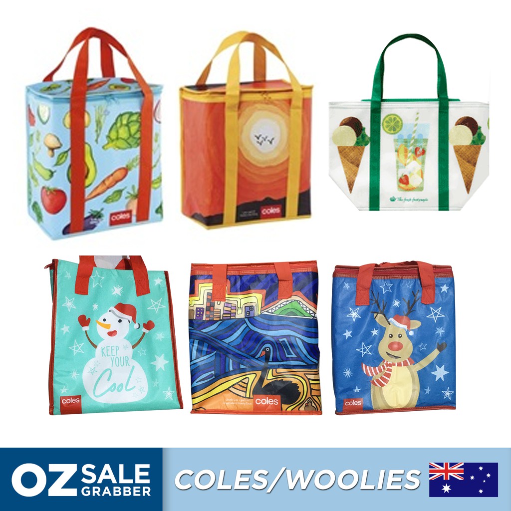 OZSALEGRABBER Coles Woolworths Insulated Bag from Australia