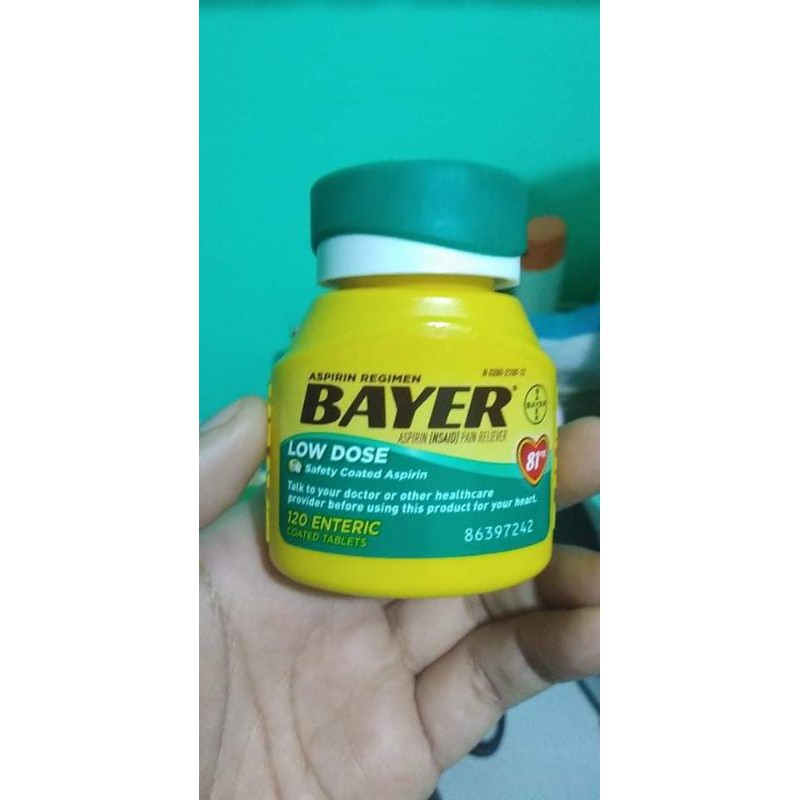 US Original Aspirin Regimen Bayer Pain Reliever Low Dose 81mg Safety