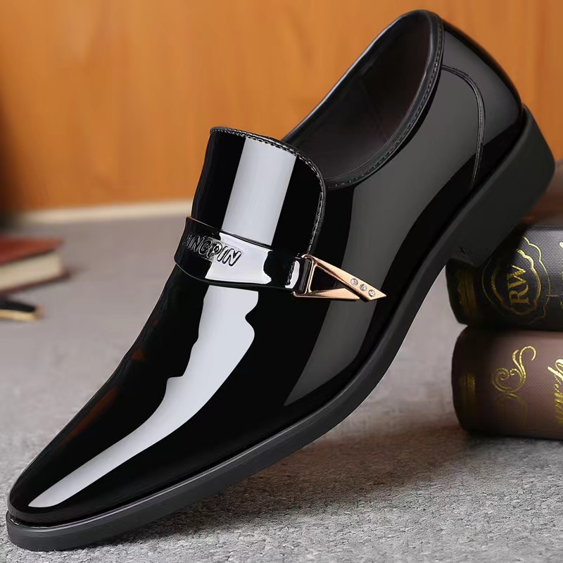 MR.BINBEITIME Leather shoes Men's business formal wear shoes British ...