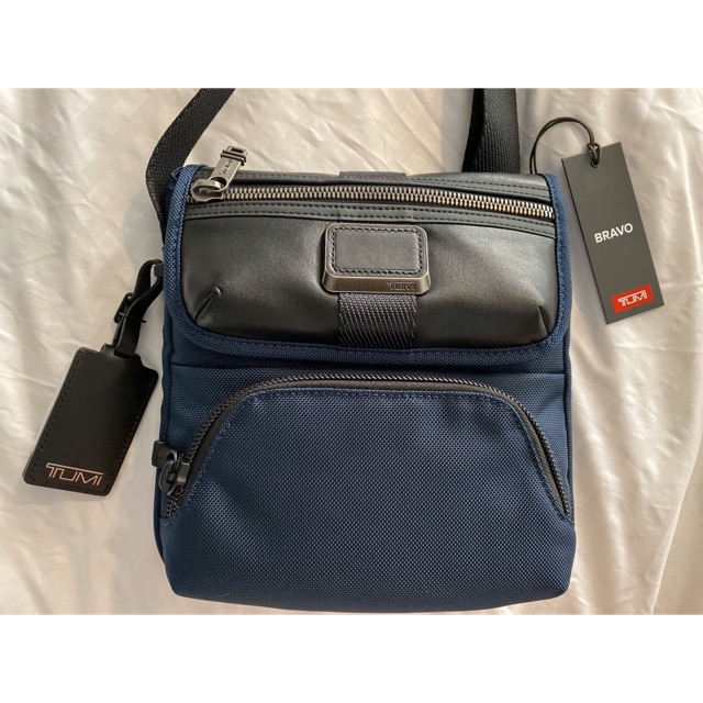 Tumi Barton Crossbody in Blue Black Shopee Philippines