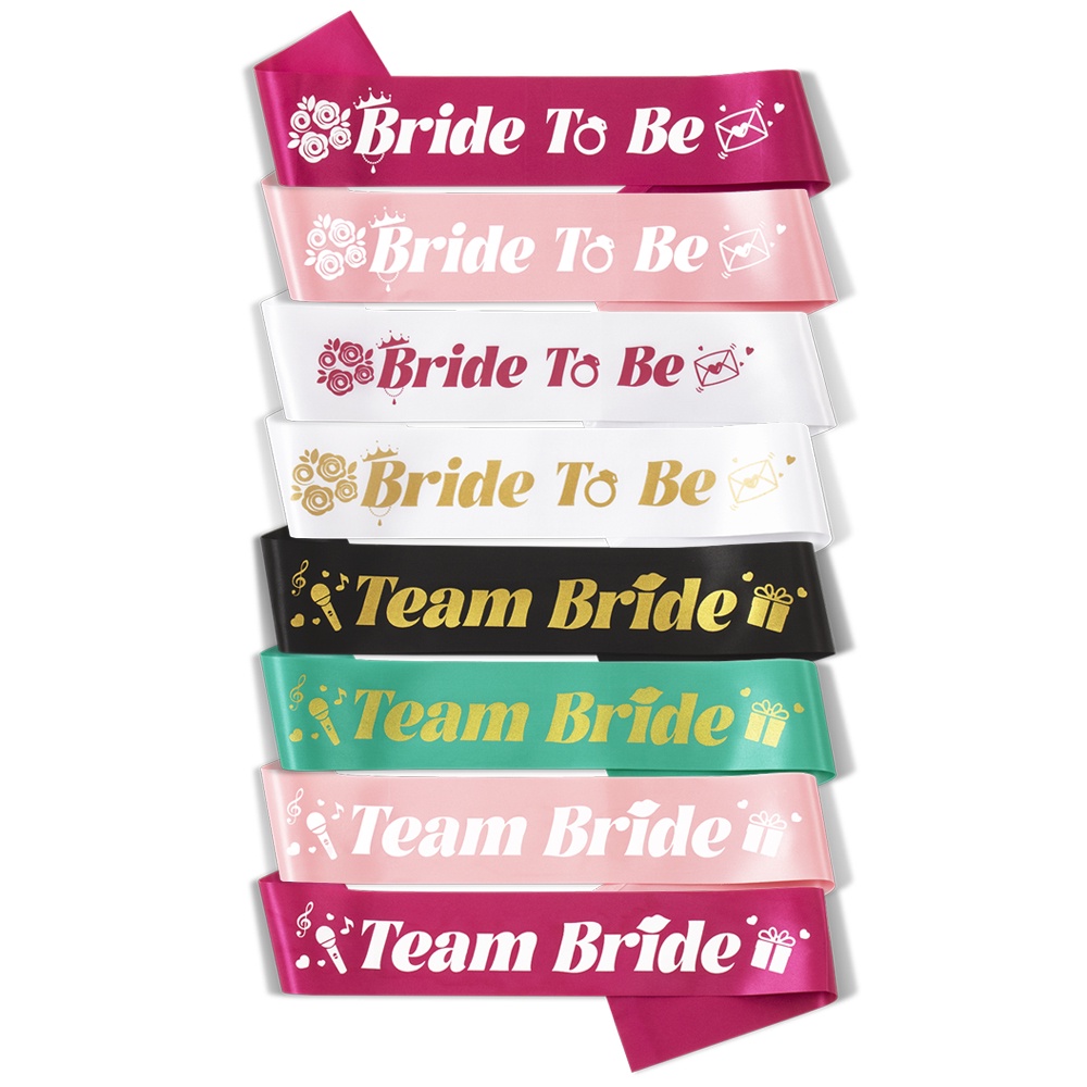 Bride to Be and Team Bride Bridesmaid Sash Hen Night Bachelorette Party ...