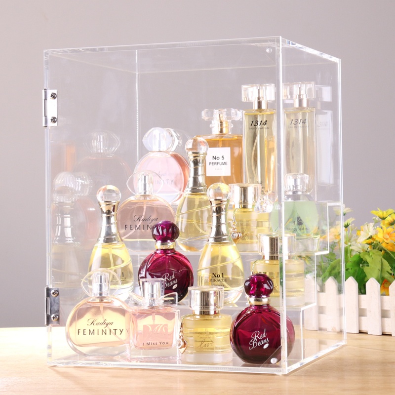 Large Stepped Appearance Perfume Rack Transparent Acrylic Cosmetics