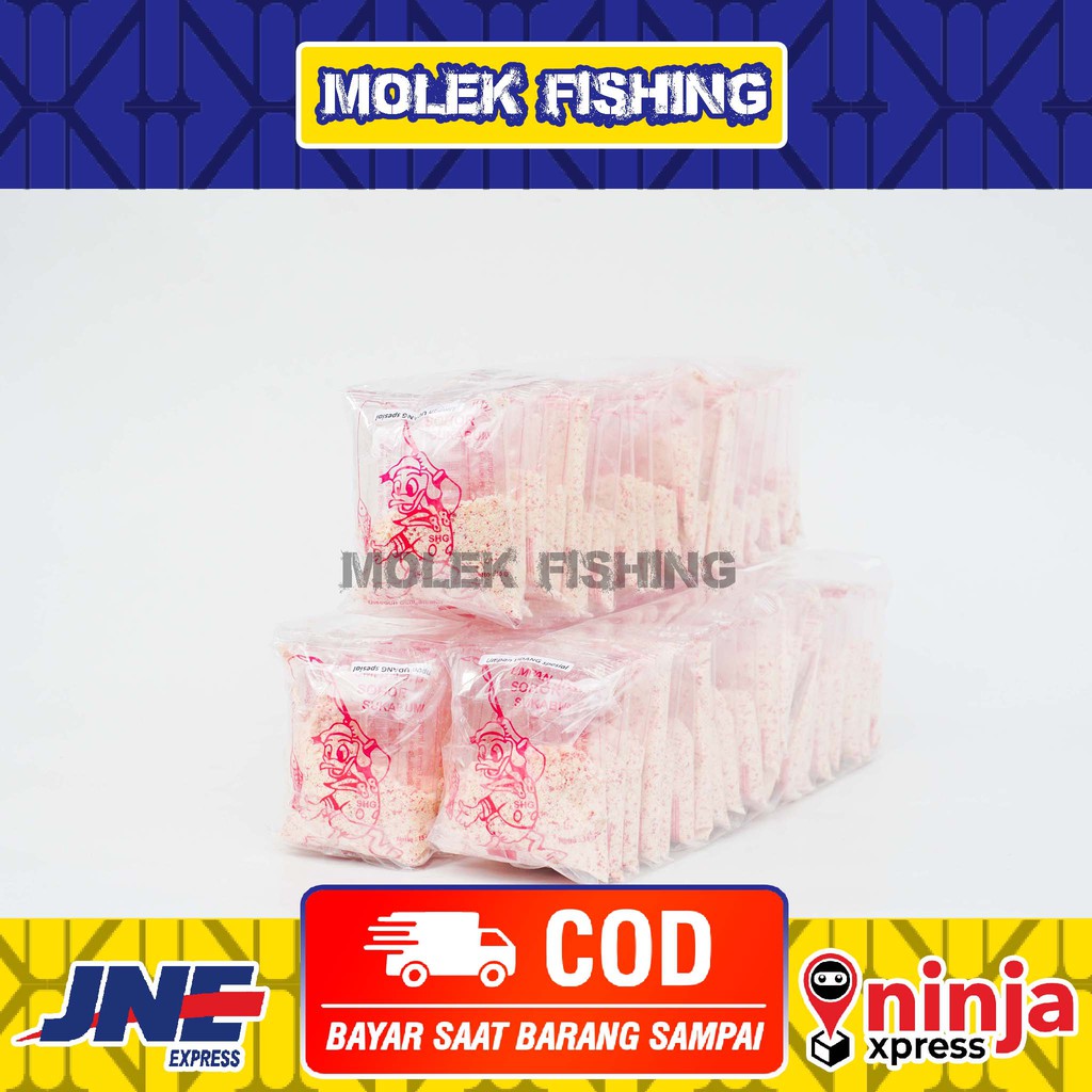 MERAH Sohor Small Red Shrimp Bait 1 Pack of 20 Packets (Original Sohor ...