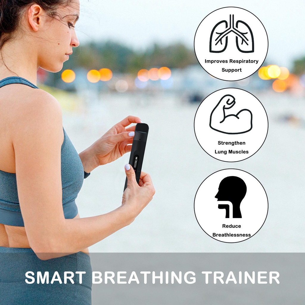 320mAh Portable Spirometry Breathing Exerciser Training Pirometer