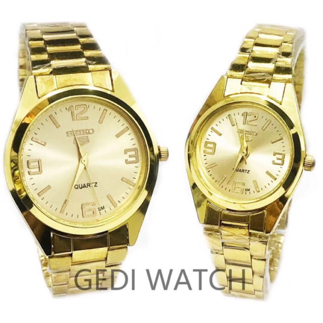 Couple watches gold clearance plated