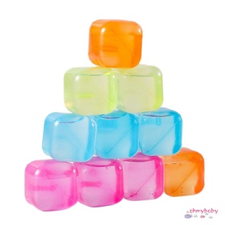 Reusable Ice Cubes - Square Colored Plastic Ice Cubes for Drinks,  Cocktails, Beer, Whiskey, Parties, Non-Diluting Ice Cubes, 20Pcs