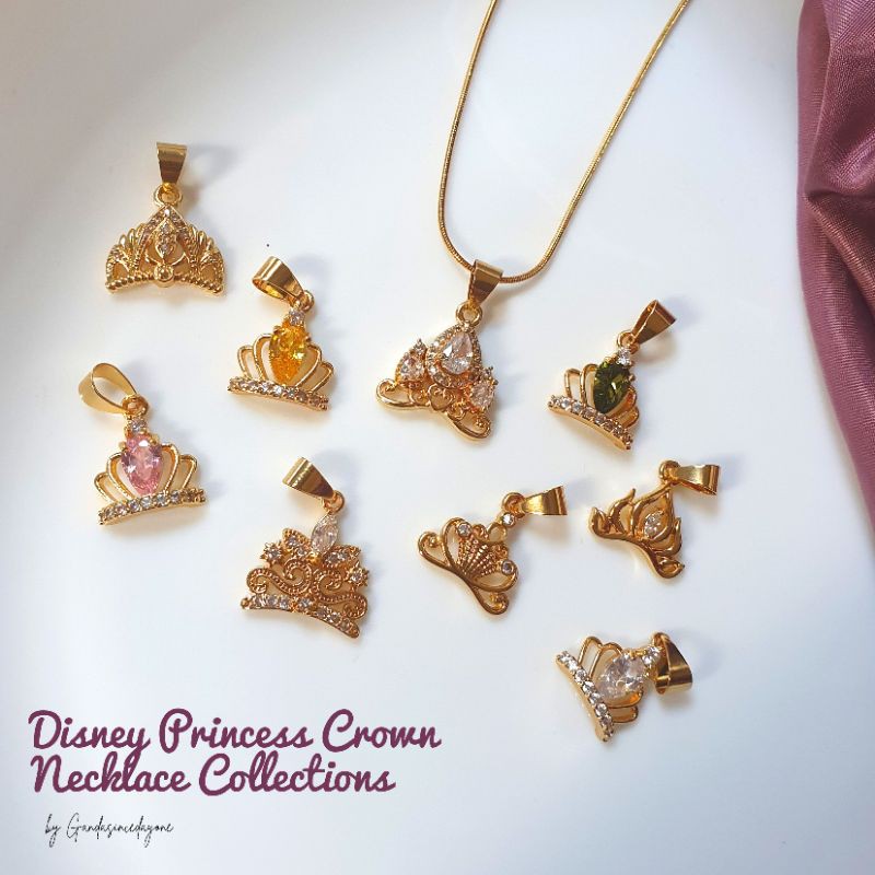 Disney store crown necklace