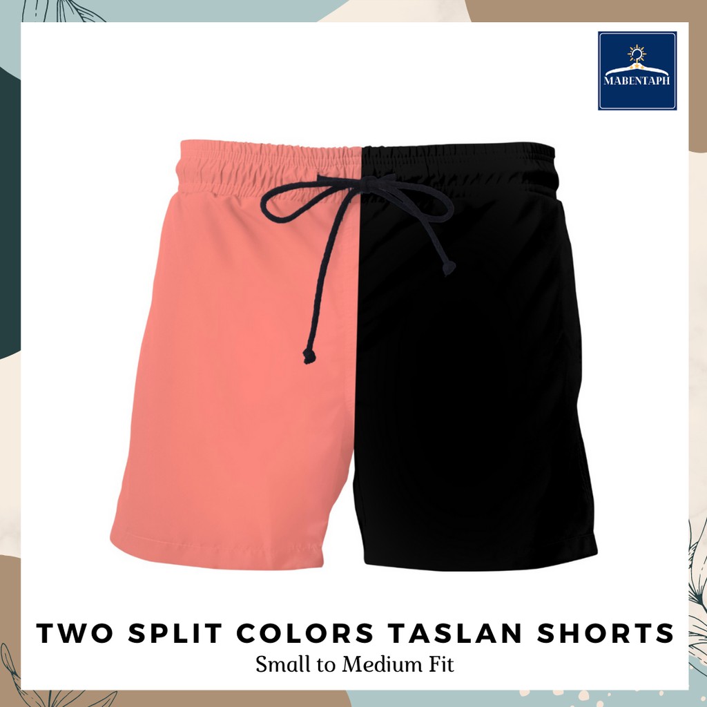 Split color hot sale shorts