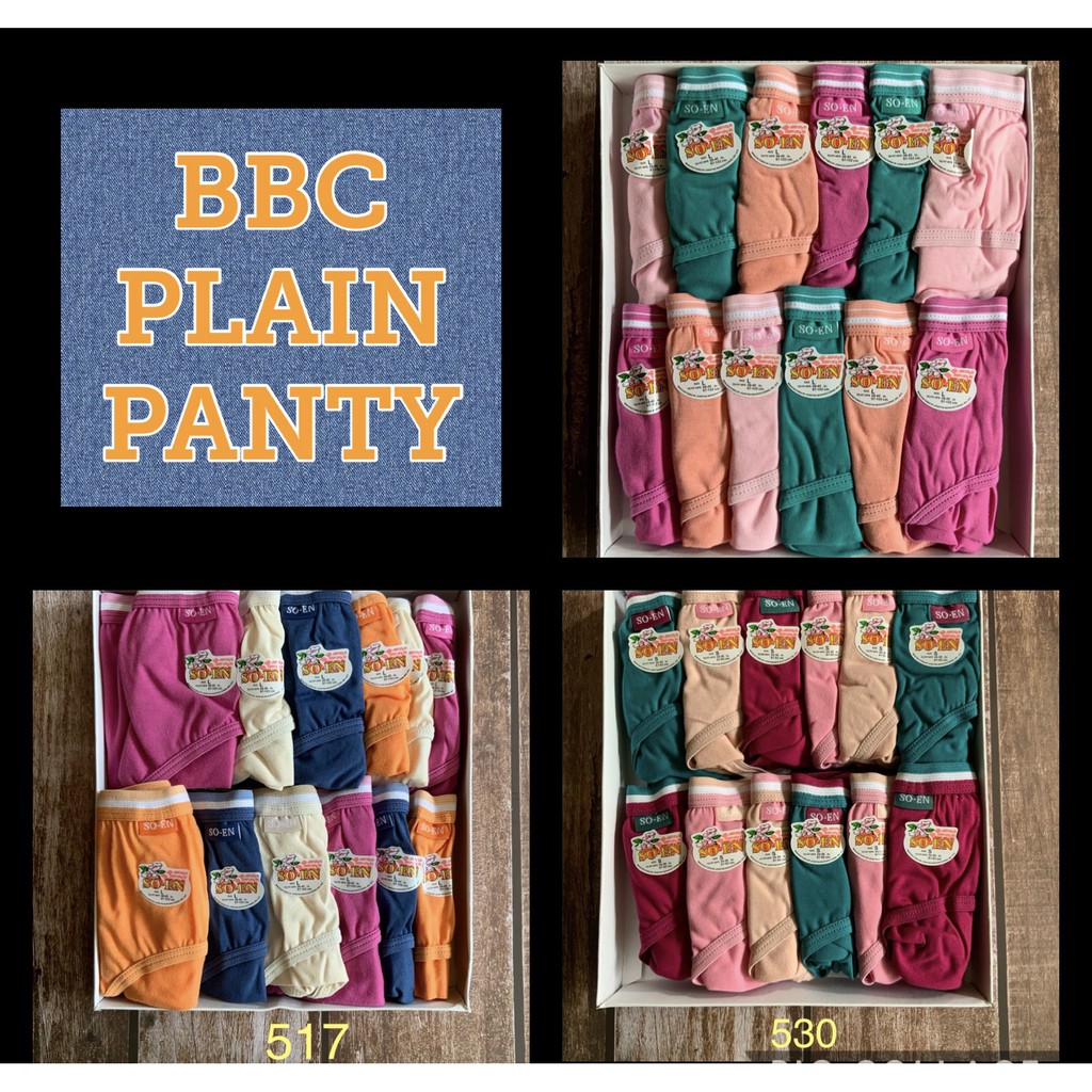 SO EN BBC bikini Panty Plain 6pcs/12pcs